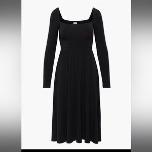Aritzia Wilfred Market Dress Long Sleeve Black 2XL
